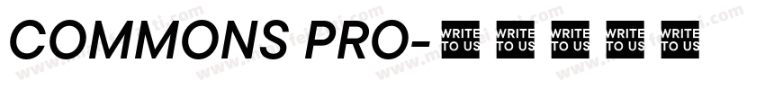 COMMONS PRO字体转换